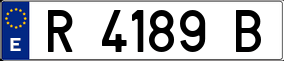 Trailer License Plate